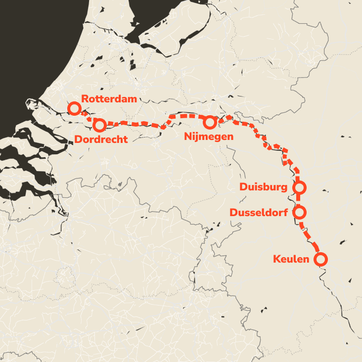 Kaart van de route
